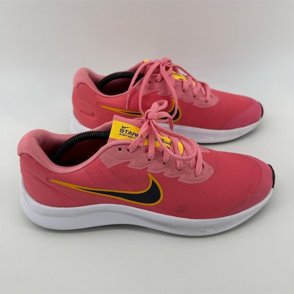 Nike‎ Star Runner 3 Kids' Running Shoes Pink Low Foam Size 7Y